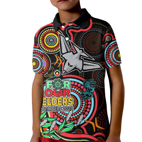bombers-football-aboriginal-art-kid-polo-shirt-naidoc-indigenous-tribal