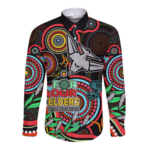 custom-bombers-football-aboriginal-art-long-sleeve-button-shirt-naidoc-indigenous-tribal