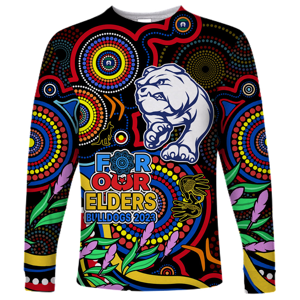 bulldogs-football-aboriginal-art-long-sleeve-shirt-naidoc-indigenous-tribal
