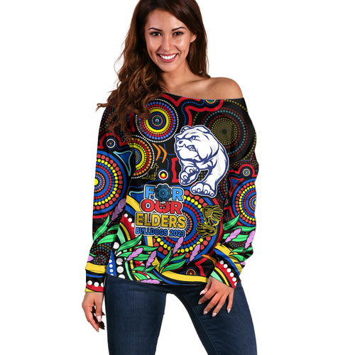 bulldogs-football-aboriginal-art-off-shoulder-sweater-naidoc-indigenous-tribal