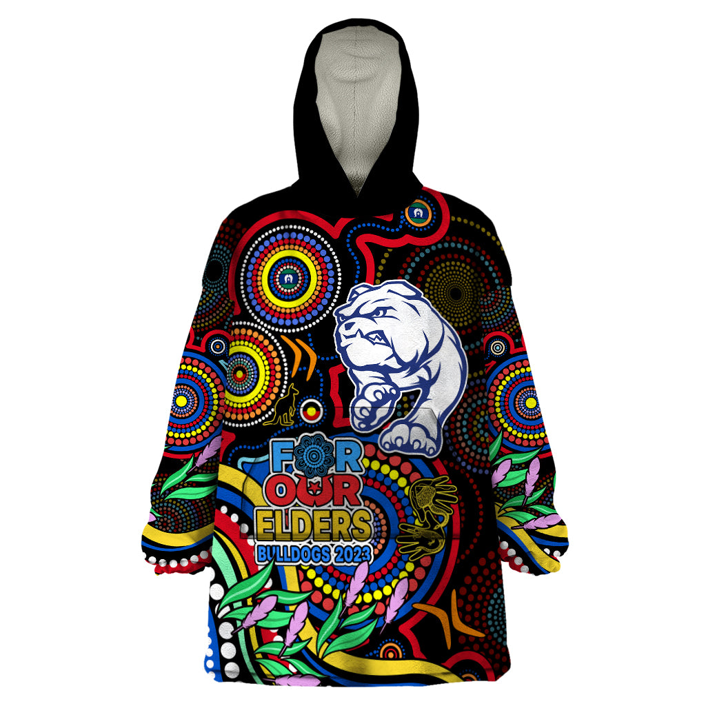 bulldogs-football-aboriginal-art-wearable-blanket-hoodie-naidoc-indigenous-tribal