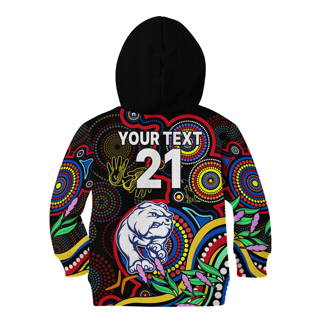 custom-bulldogs-football-aboriginal-art-kid-hoodie-naidoc-indigenous-tribal