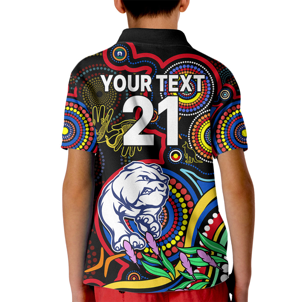 custom-bulldogs-football-aboriginal-art-kid-polo-shirt-naidoc-indigenous-tribal