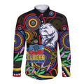 custom-bulldogs-football-aboriginal-art-long-sleeve-button-shirt-naidoc-indigenous-tribal