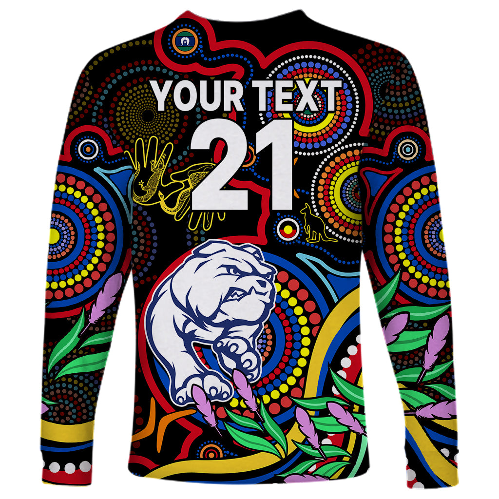 custom-bulldogs-football-aboriginal-art-long-sleeve-shirt-naidoc-indigenous-tribal