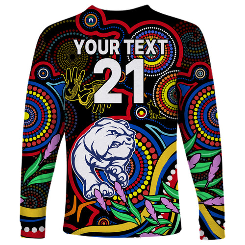 custom-bulldogs-football-aboriginal-art-long-sleeve-shirt-naidoc-indigenous-tribal
