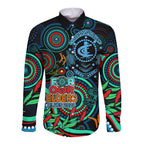 carlton-blues-football-aboriginal-art-long-sleeve-button-shirt-naidoc-indigenous-tribal