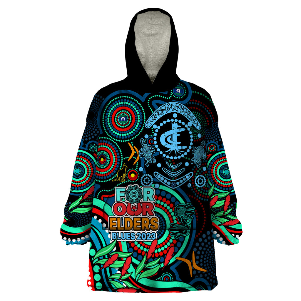 custom-carlton-blues-football-aboriginal-art-wearable-blanket-hoodie-naidoc-indigenous-tribal