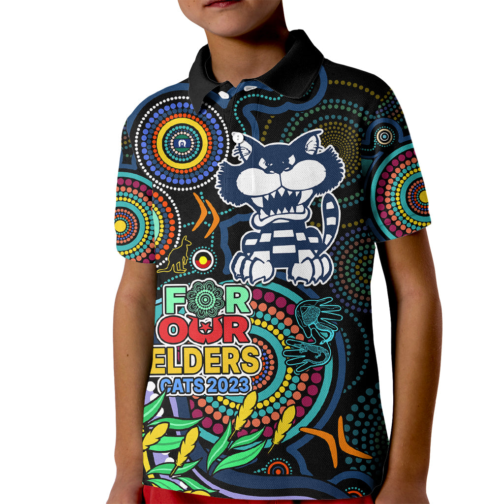 custom-cats-football-aboriginal-art-kid-polo-shirt-naidoc-indigenous-tribal