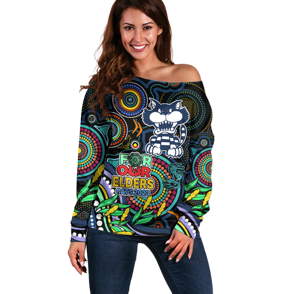custom-cats-football-aboriginal-art-off-shoulder-sweater-naidoc-indigenous-tribal