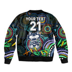 custom-cats-football-aboriginal-art-sleeve-zip-bomber-jacket-naidoc-indigenous-tribal