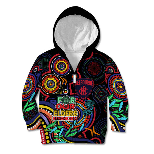 demons-football-aboriginal-art-kid-hoodie-naidoc-indigenous-tribal