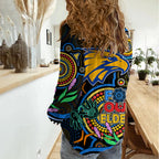 Eagles Football Aboriginal Art Women Casual Shirt NAIDOC Indigenous Tribal LT9