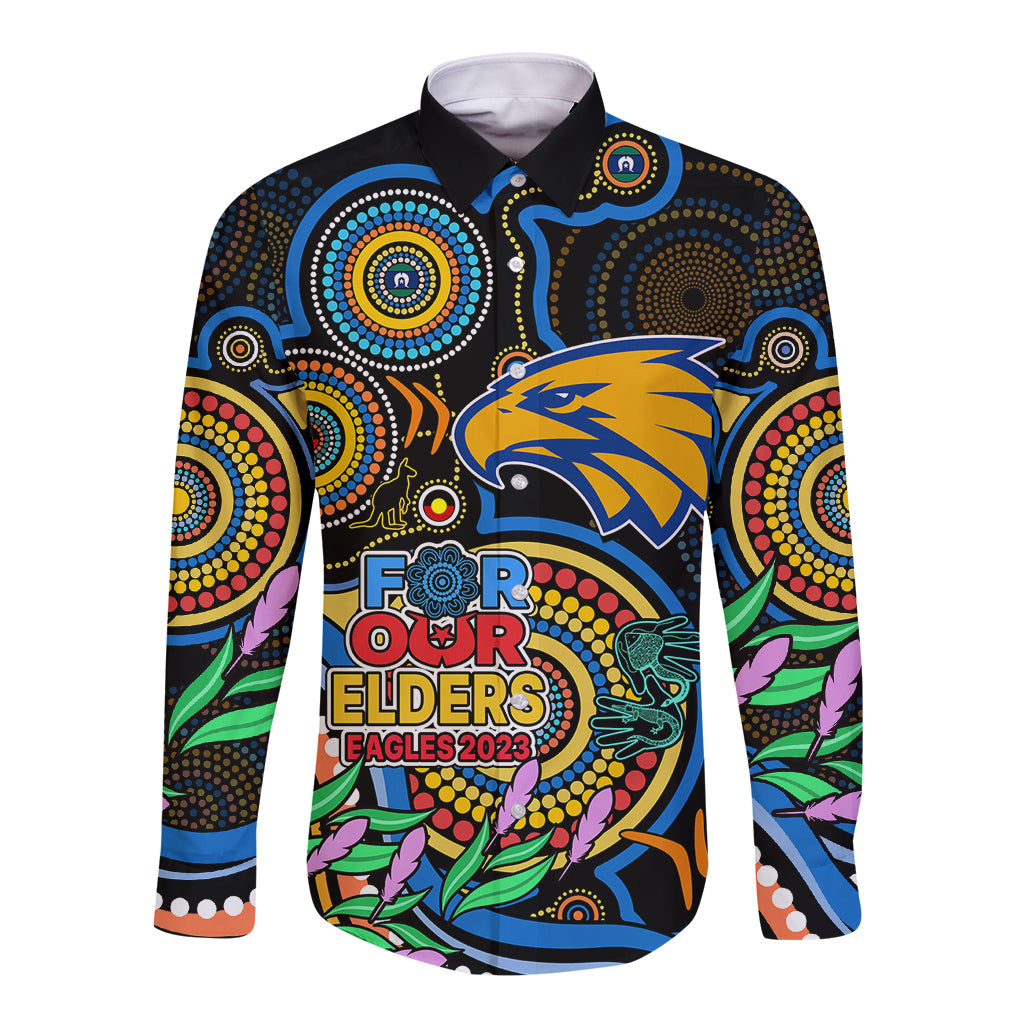 custom-eagles-football-aboriginal-art-long-sleeve-button-shirt-naidoc-indigenous-tribal