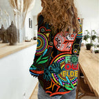 Giants Football Aboriginal Art Women Casual Shirt NAIDOC Indigenous Tribal LT9