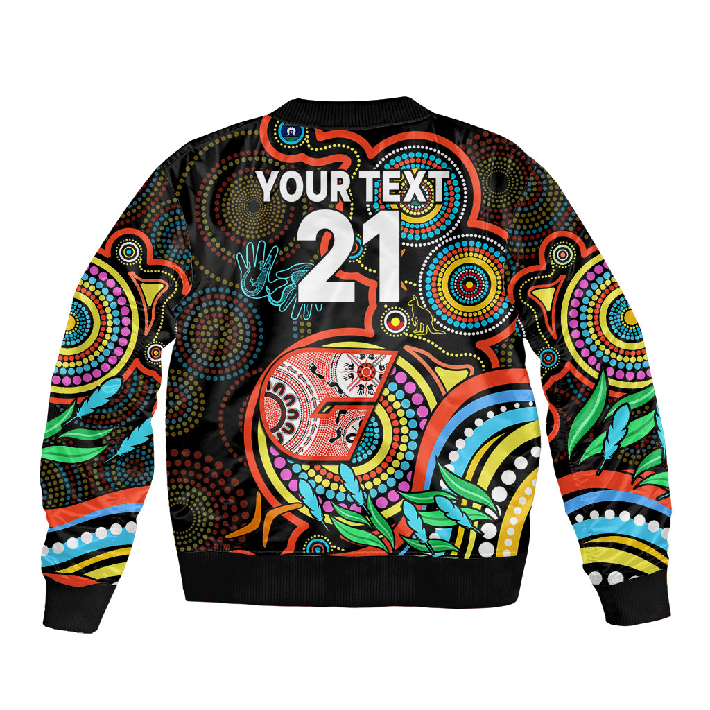 custom-giants-football-aboriginal-art-sleeve-zip-bomber-jacket-naidoc-indigenous-tribal