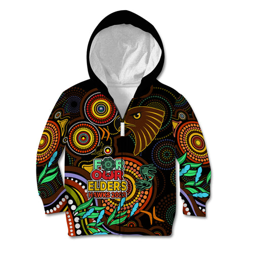 custom-hawks-football-aboriginal-art-kid-hoodie-naidoc-indigenous-tribal