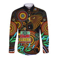 custom-hawks-football-aboriginal-art-long-sleeve-button-shirt-naidoc-indigenous-tribal