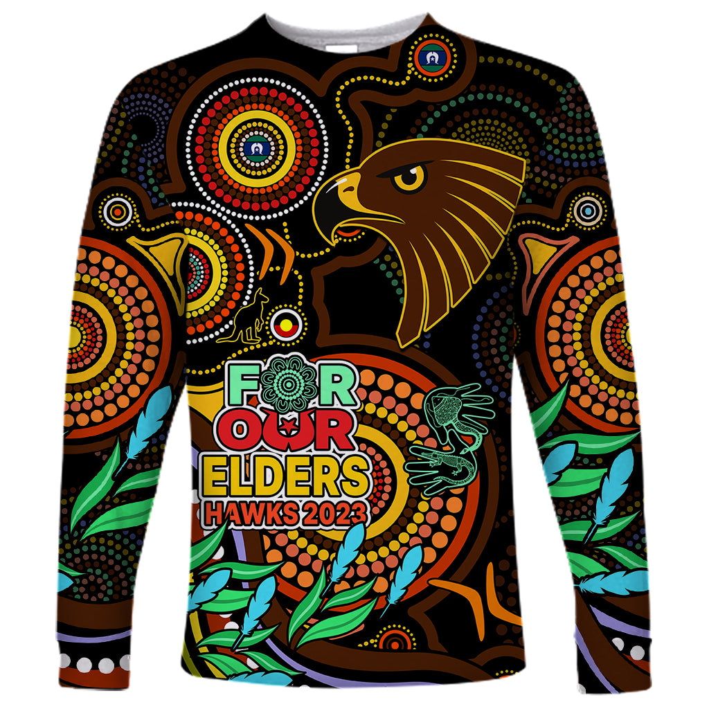 custom-hawks-football-aboriginal-art-long-sleeve-shirt-naidoc-indigenous-tribal