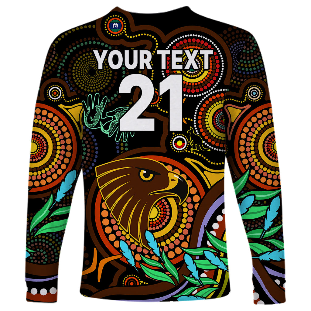 custom-hawks-football-aboriginal-art-long-sleeve-shirt-naidoc-indigenous-tribal