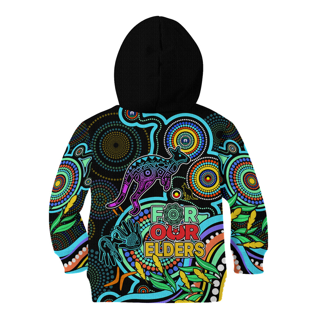 kangaroos-football-aboriginal-art-kid-hoodie-naidoc-indigenous-tribal