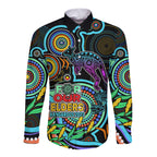 kangaroos-football-aboriginal-art-long-sleeve-button-shirt-naidoc-indigenous-tribal