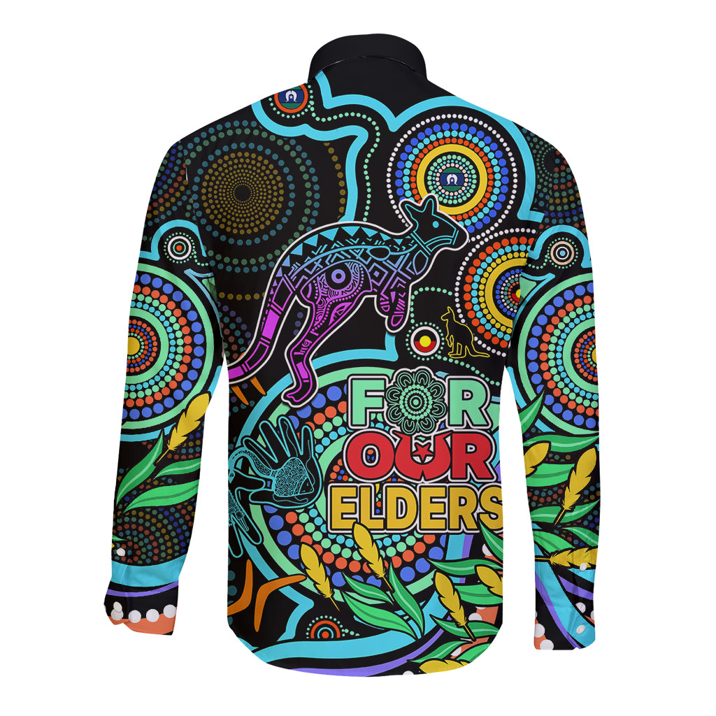 kangaroos-football-aboriginal-art-long-sleeve-button-shirt-naidoc-indigenous-tribal