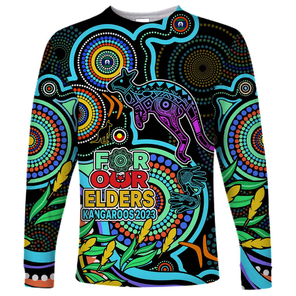 kangaroos-football-aboriginal-art-long-sleeve-shirt-naidoc-indigenous-tribal