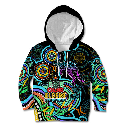 custom-kangaroos-football-aboriginal-art-kid-hoodie-naidoc-indigenous-tribal