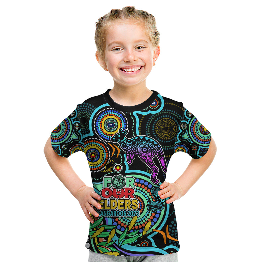 custom-kangaroos-football-aboriginal-art-kid-t-shirt-naidoc-indigenous-tribal