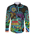 custom-kangaroos-football-aboriginal-art-long-sleeve-button-shirt-naidoc-indigenous-tribal