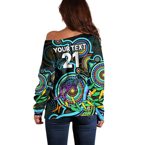 custom-kangaroos-football-aboriginal-art-off-shoulder-sweater-naidoc-indigenous-tribal