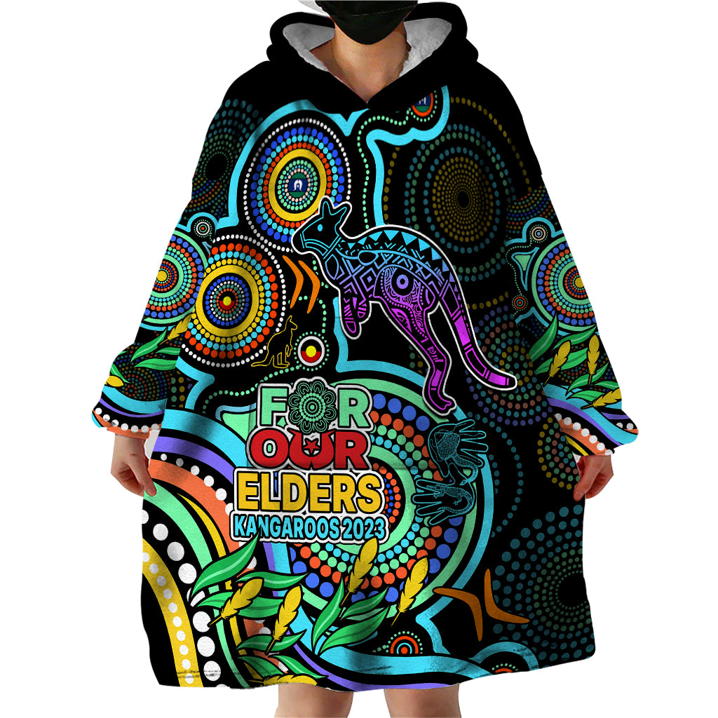 custom-kangaroos-football-aboriginal-art-wearable-blanket-hoodie-naidoc-indigenous-tribal