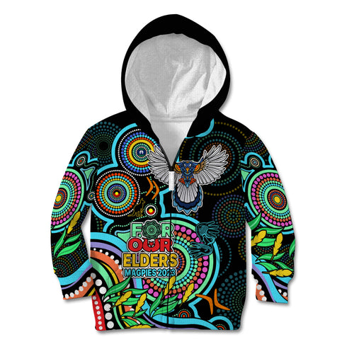 magpies-football-aboriginal-art-kid-hoodie-naidoc-indigenous-tribal