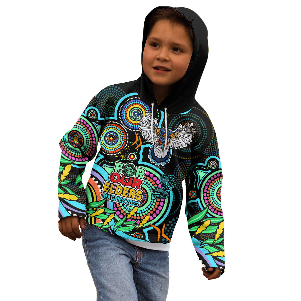 magpies-football-aboriginal-art-kid-hoodie-naidoc-indigenous-tribal