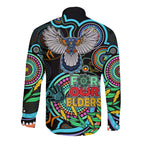 magpies-football-aboriginal-art-long-sleeve-button-shirt-naidoc-indigenous-tribal