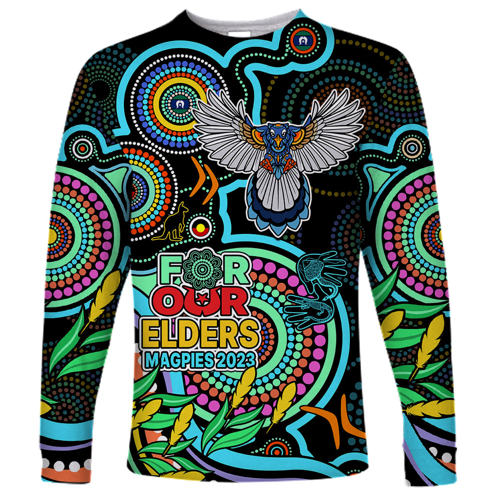 magpies-football-aboriginal-art-long-sleeve-shirt-naidoc-indigenous-tribal