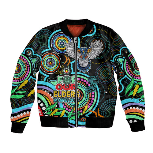 magpies-football-aboriginal-art-sleeve-zip-bomber-jacket-naidoc-indigenous-tribal