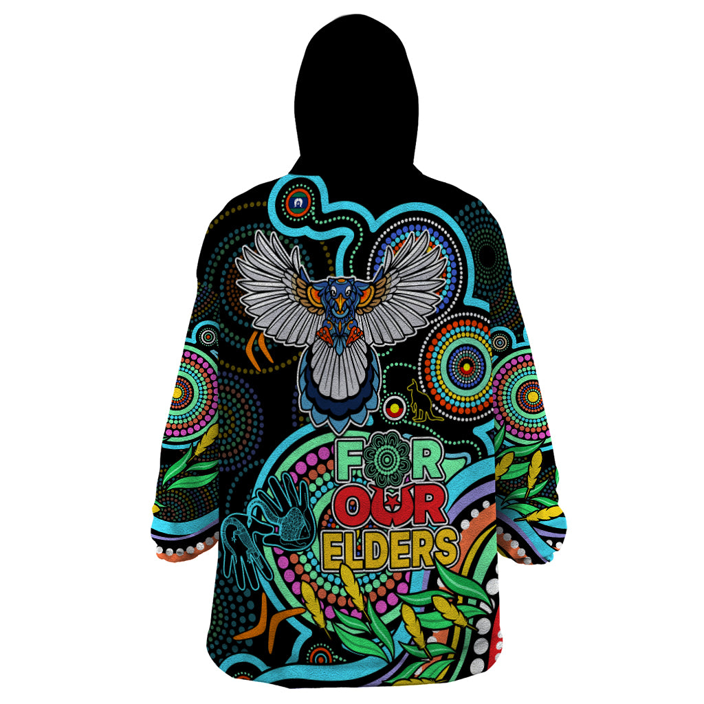 magpies-football-aboriginal-art-wearable-blanket-hoodie-naidoc-indigenous-tribal