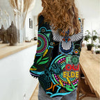 Magpies Football Aboriginal Art Women Casual Shirt NAIDOC Indigenous Tribal LT9