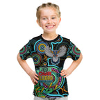 custom-magpies-football-aboriginal-art-kid-t-shirt-naidoc-indigenous-tribal