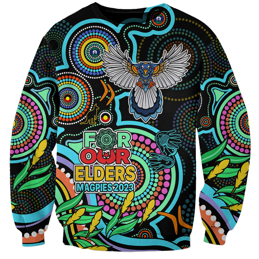 custom-magpies-football-aboriginal-art-sweatshirt-naidoc-indigenous-tribal