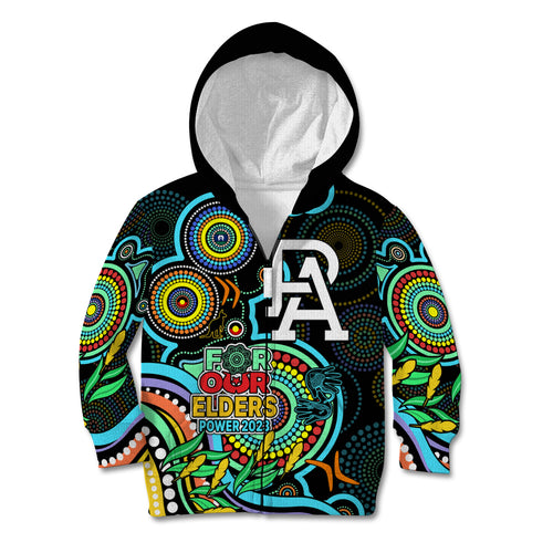 port-adelaide-football-aboriginal-art-kid-hoodie-naidoc-indigenous-tribal