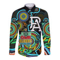 port-adelaide-football-aboriginal-art-long-sleeve-button-shirt-naidoc-indigenous-tribal