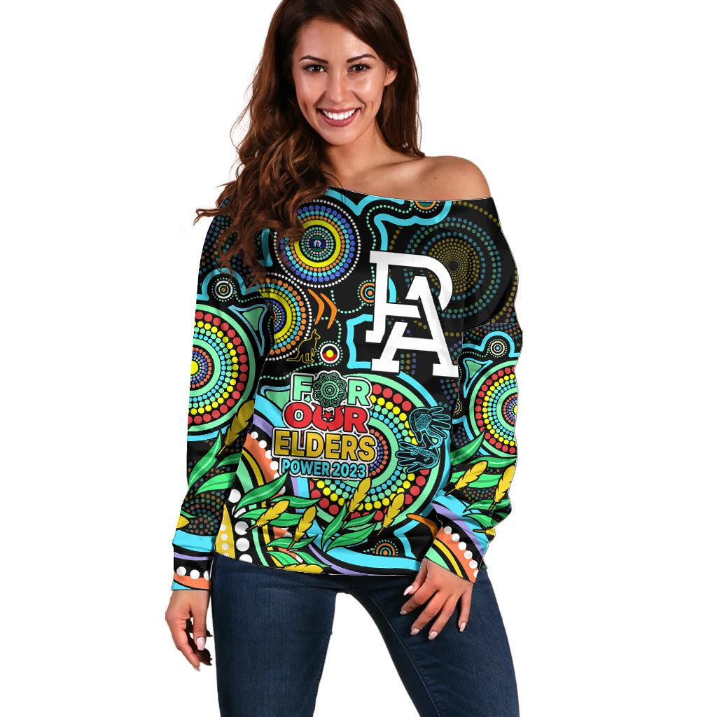 port-adelaide-football-aboriginal-art-off-shoulder-sweater-naidoc-indigenous-tribal
