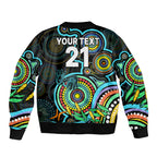custom-port-adelaide-football-aboriginal-art-bomber-jacket-naidoc-indigenous-tribal