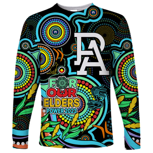 custom-port-adelaide-football-aboriginal-art-long-sleeve-shirt-naidoc-indigenous-tribal