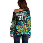 custom-port-adelaide-football-aboriginal-art-off-shoulder-sweater-naidoc-indigenous-tribal