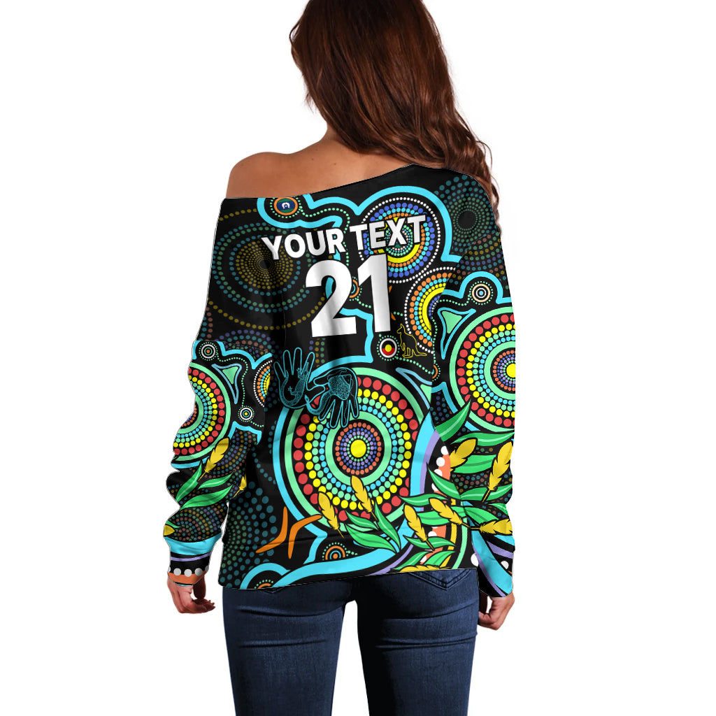custom-port-adelaide-football-aboriginal-art-off-shoulder-sweater-naidoc-indigenous-tribal