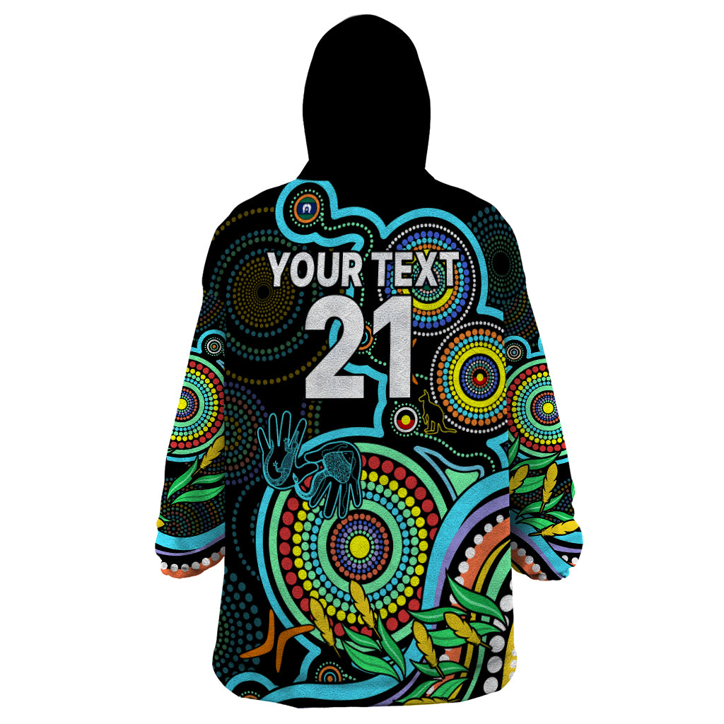 custom-port-adelaide-football-aboriginal-art-wearable-blanket-hoodie-naidoc-indigenous-tribal